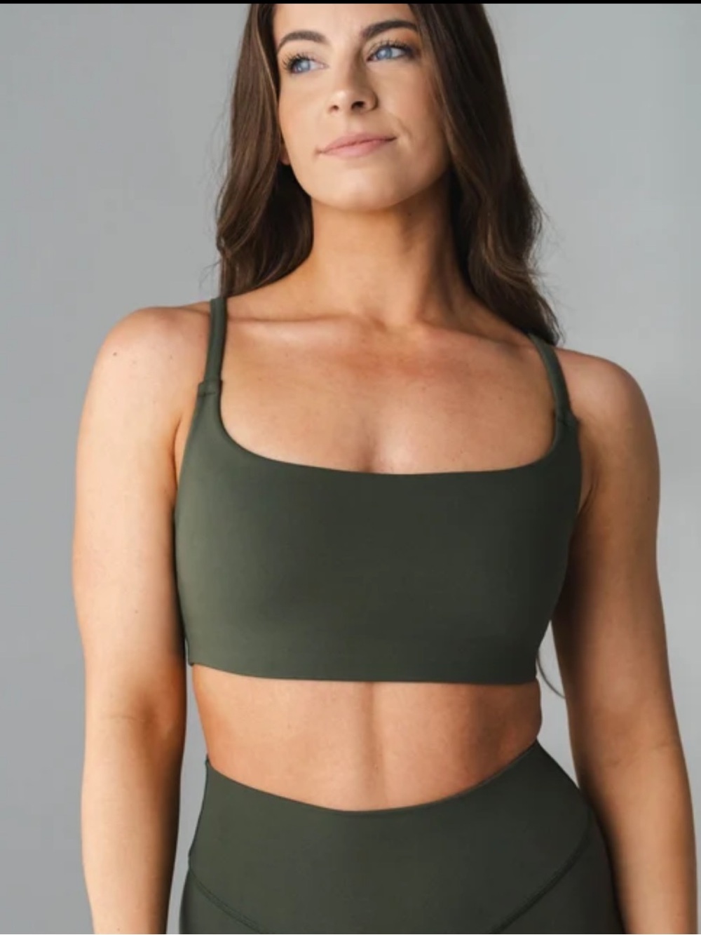 Vitality Cloud II Scoop Bra - Olive Green XS